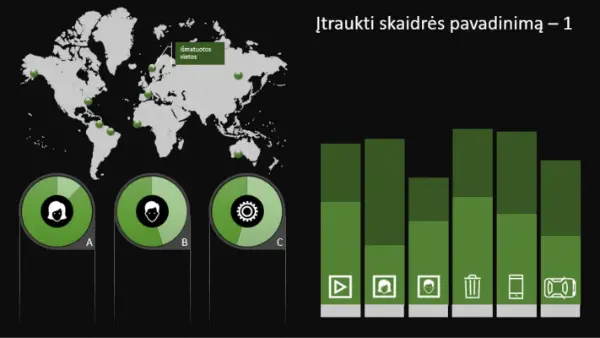 Visuotinė infografinė diagrama black modern-simple