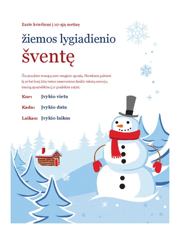 Žiemos šventės skrajutė