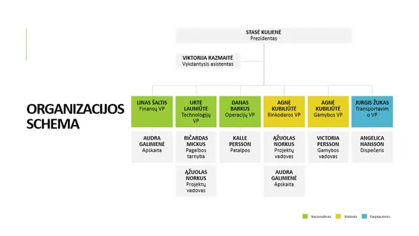 Paprasta organizacijos schema modern simple