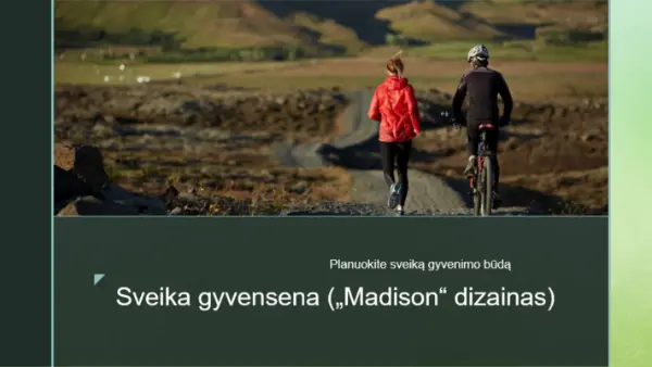 Sveika gyvensena („Madison“ dizainas) black modern bold