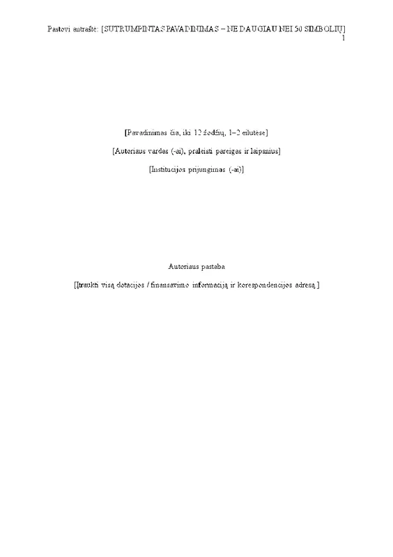 APA stilius ataskaita (6 leidimas) modern simple