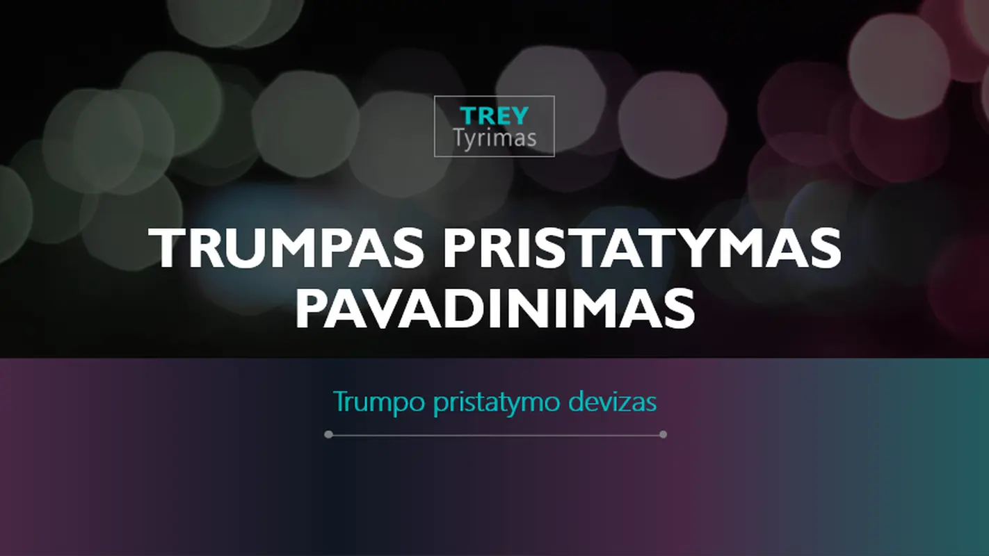 Futuristinis trumpas pristatymas