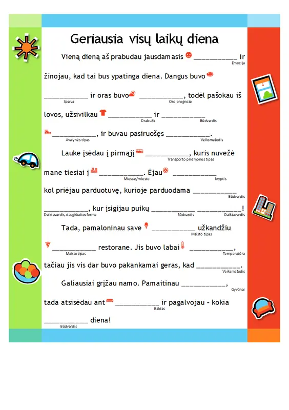 Smagi pildomų žodžių istorija modern simple