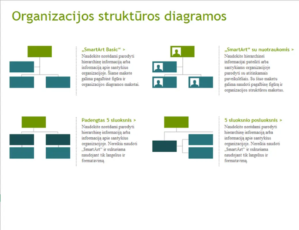 Vaizdinės organizacijos diagramos