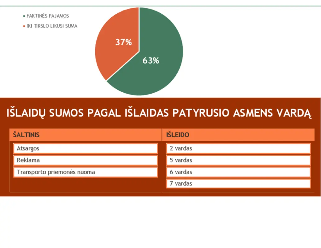 Lėšų rinkimo renginiui skirtas biudžetas green modern simple