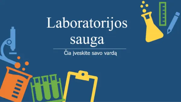 Laboratorijos sauga blue modern color block