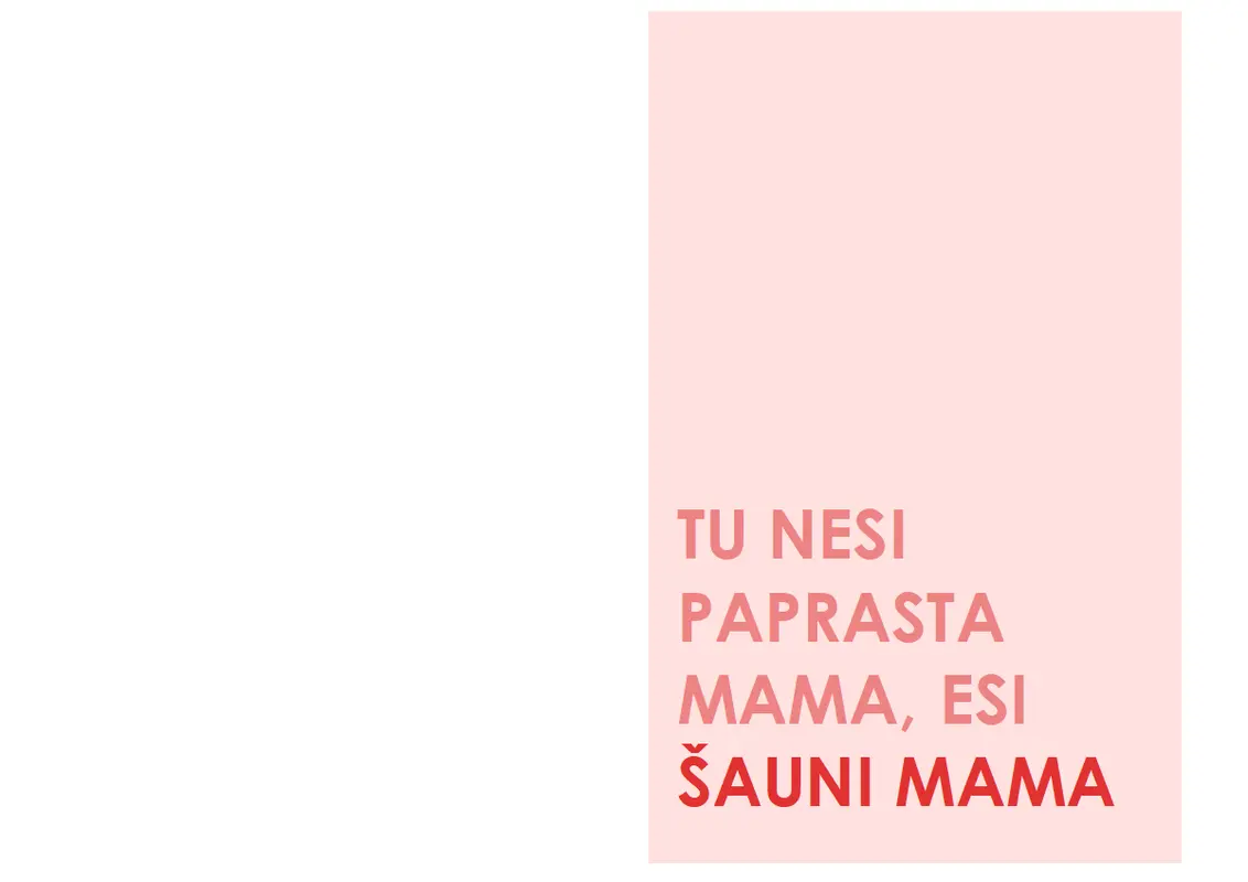 Motinos dienos progos atvirukas šauniai mamai modern-simple