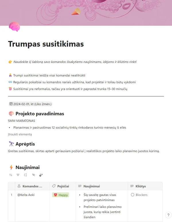 Trumpas susitikimas