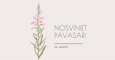 Nosviniet pavasari white vintage-botanical