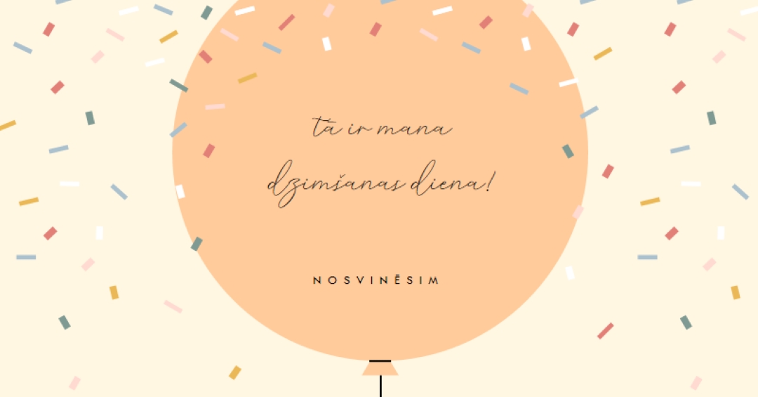 Dzimšanas dienas nosvinēsim yellow whimsical-line