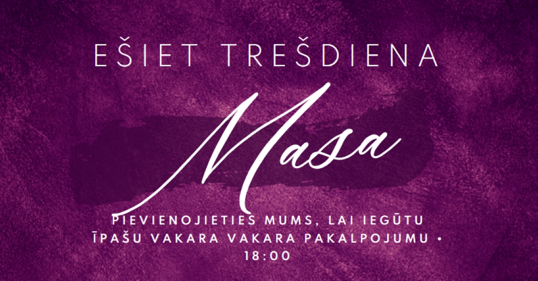Ash Wednesday Mass purple modern-simple
