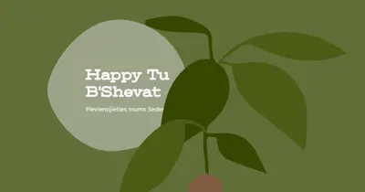 Happy Tu B'Shevat green organic-simple