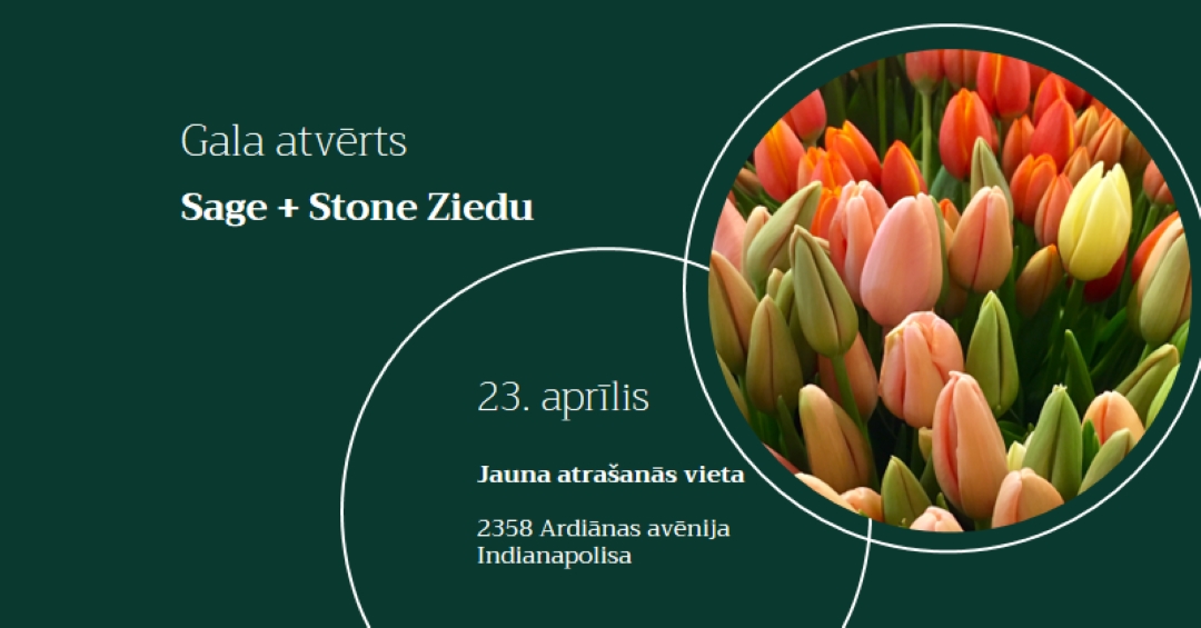 Ziedu ziedu gala atvērts dizains green modern-simple