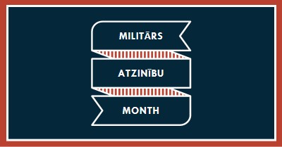 Sārmu militārpersonu atzinības mēnesis blue modern-simple
