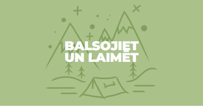 Balsojiet un laimēt green whimsical-line