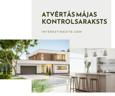 Atvērtās mājas kontrolsaraksts white modern-simple