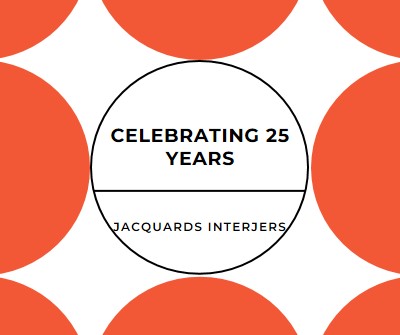 Celebrating 25 years orange modern-geometric-&-linear