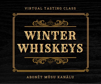 Winter whiskeys black vintage-retro