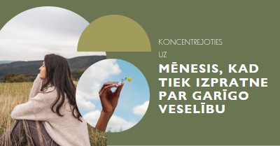 Koncentrēšanās uz garīgo veselību green modern-simple