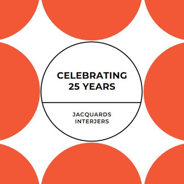 Celebrating 25 years orange modern-geometric-&-linear