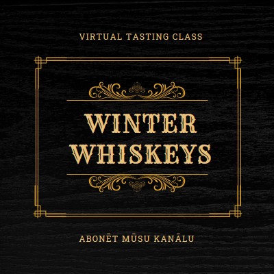 Winter whiskeys black vintage-retro