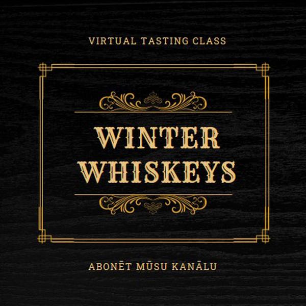 Winter whiskeys black vintage-retro