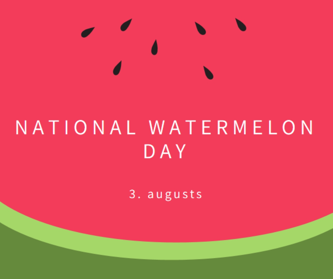National Watermelon Day pink modern-simple
