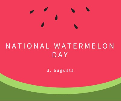 National Watermelon Day pink modern-simple