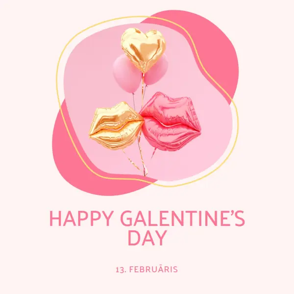 Happy Valentine's Day, gal white organic-simple
