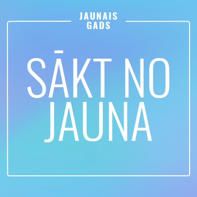 Jauna sākuma ekrāns blue modern-bold