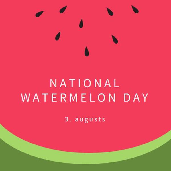 National Watermelon Day pink modern-simple