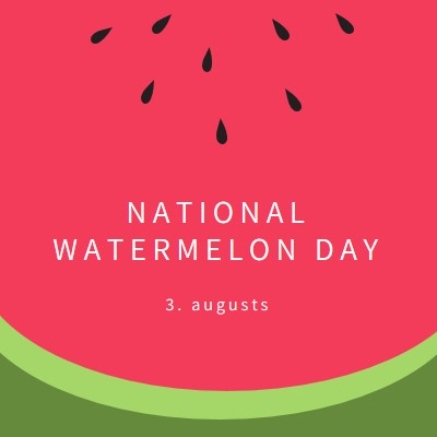 National Watermelon Day pink modern-simple