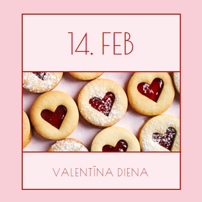 Valentīna dienas treat pink modern-simple
