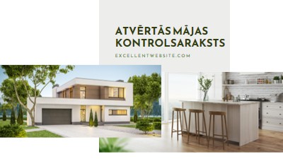 Atvērtās mājas kontrolsaraksts white modern-simple