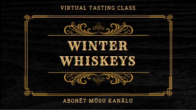 Winter whiskeys black vintage-retro