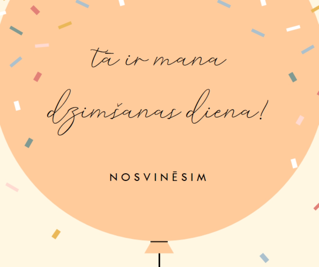 Dzimšanas dienas nosvinēsim yellow whimsical-line