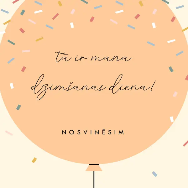 Dzimšanas dienas nosvinēsim yellow whimsical-line