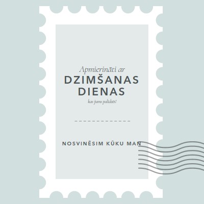 Brīnišķīga dzimšanas diena blue modern-simple