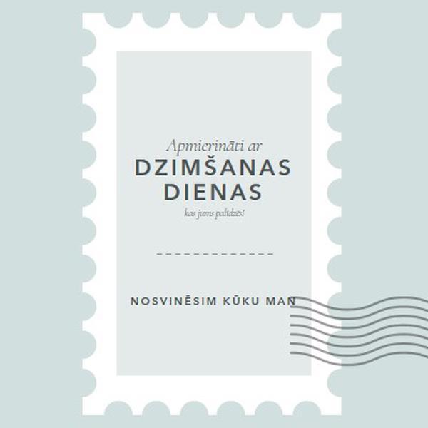 Brīnišķīga dzimšanas diena blue modern-simple