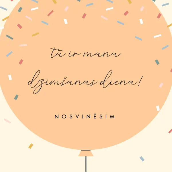 Dzimšanas dienas nosvinēsim yellow whimsical-line