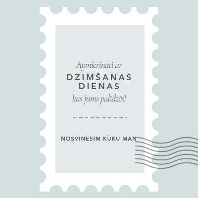 Brīnišķīga dzimšanas diena blue modern-simple