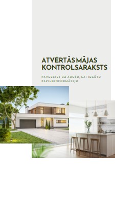 Atvērtās mājas kontrolsaraksts white modern-simple