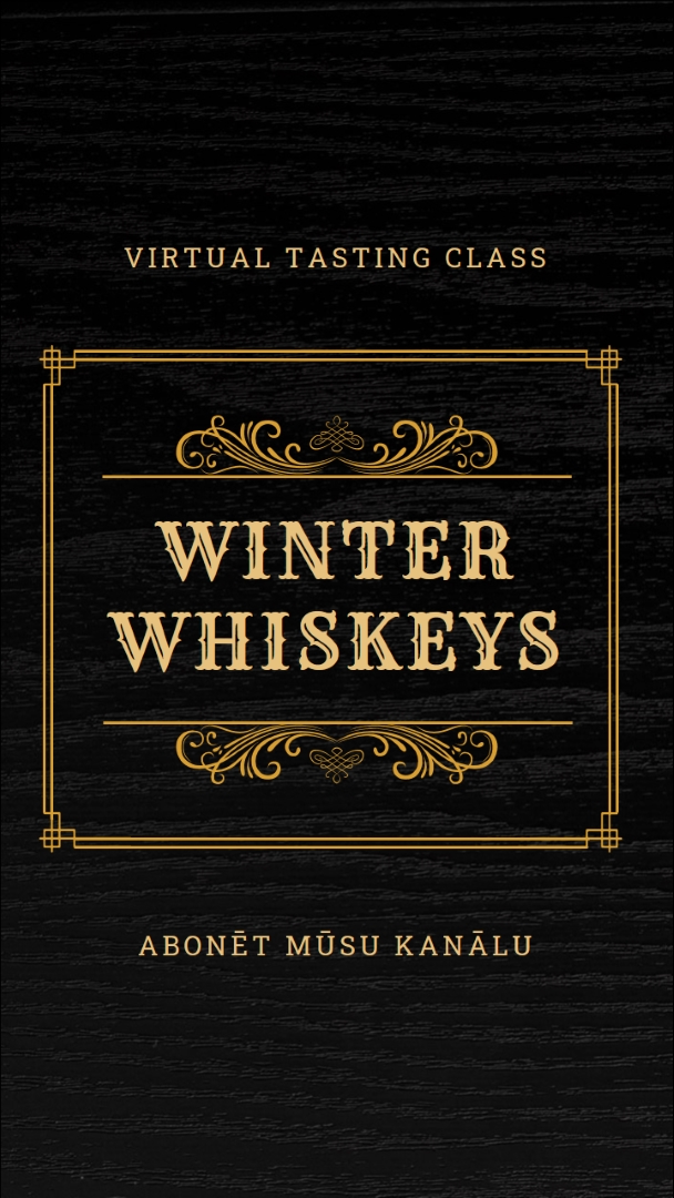 Winter whiskeys black vintage-retro