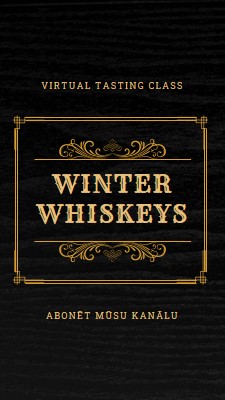 Winter whiskeys black vintage-retro