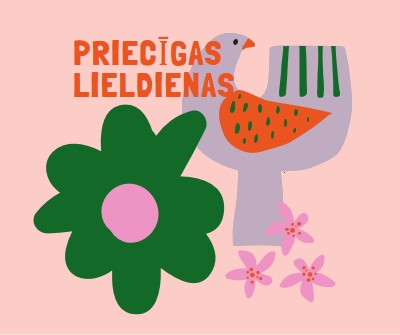 Priecīgas Lieldienas pink whimsical-color-block