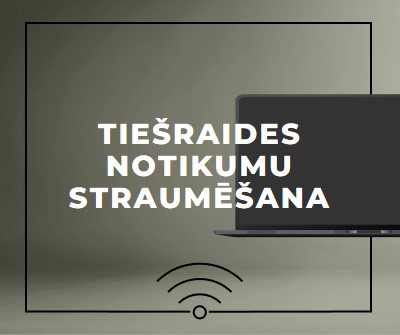 Tiešraides notikumu straumēšana gray modern-bold