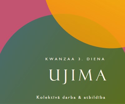 Kwanzaa 3. diena green modern-bold