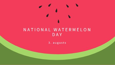 National Watermelon Day pink modern-simple