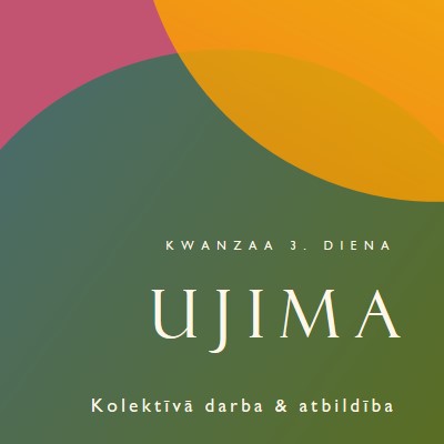 Kwanzaa 3. diena green modern-bold