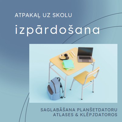 Atgriezties pie skolas izpārdošanas blue modern-simple